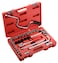 Jetech 32-Piece 1/2-Inch Drive Metric Socket Set, Includes Sockets, Impact Sockets, Ratchet, L-Wrench, Speed Handle, Universal &amp; Tri-Function Joints, Extension Bars for Repair Mechanic Garage - SK1/2-32