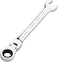 Jetech 12mm Flexible Head Ratchet Combination Wrench, Industrial Grade Flex Ratcheting Spanner, Heat-Treated Cr-V Alloy Steel, 12 Point Ratchet Box Ended and Open End Spanner, Flex-Head Gear Wrench