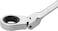 Jetech 13mm Flexible Head Ratchet Combination Wrench, Industrial Grade Flex Ratcheting Spanner, Heat-Treated Cr-V Alloy Steel, 12 Point Ratchet Box Ended and Open End Spanner, Flex-Head Gear Wrench