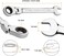 Jetech 16mm Flexible Head Ratchet Combination Wrench, Industrial Grade Flex Ratcheting Spanner, Heat-Treated Cr-V Alloy Steel, 12 Point Ratchet Box Ended and Open End Spanner, Flex-Head Gear Wrench