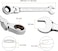 Jetech 22mm Flexible Head Ratchet Combination Wrench, Industrial Grade Flex Ratcheting Spanner, Heat-Treated Cr-V Alloy Steel, 12 Point Ratchet Box Ended and Open End Spanner, Flex-Head Gear Wrench