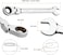 Jetech 24mm Flexible Head Ratchet Combination Wrench, Industrial Grade Flex Ratcheting Spanner, Heat-Treated Cr-V Alloy Steel, 12 Point Ratchet Box Ended and Open End Spanner, Flex-Head Gear Wrench