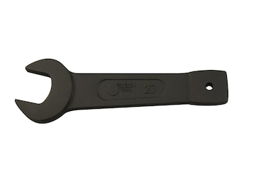 Jetech Open Slogging Spanner 27mm, Open End Striking Wrench, Metric CR-V Steel, Single Open Spanner, U Shape Head Wrench Hand Tool for Mechanical Automotive Repair - OWSS-27