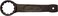 Jetech Box End Ring Slogging Spanner, Striking Ring Wrench 34mm, CR-V Steel 12-Point Flat Strike Wrench, Single Head Spanner Hand Tool for Mechanical Automotive Repair - OFSS-34