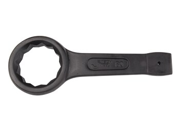 Jetech Box End Ring Slogging Spanner, Striking Ring Wrench 80mm, CR-V Steel 12-Point Flat Strike Wrench, Single Head Spanner Hand Tool for Mechanical Automotive Repair - OFSS-80