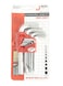 Jetech 10-Piece Hex Key Wrench Set, Metric, Heat-Treated, L-Style, Flat Plated, Premium Alloy Steel, Small, 1.5mm to 12mm Allen Key Set - PS-C10