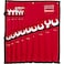 Jetech 14-Piece Combination Spanner Set - SAE imperial sizes up to 1-1/4" inch - High Strength Sand Blasted Cr-V Steel Wrench Set with Rolling Pouch - COM-S14IN