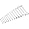 Jetech 14-Piece Combination Spanner Set - SAE imperial sizes up to 1-1/4" inch - High Strength Sand Blasted Cr-V Steel Wrench Set with Rolling Pouch - COM-S14IN