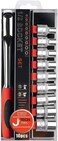 Jetech 10-Piece 1/2 Inch Drive 8-19mm Socket Wrench Kit, Metric CR-V Sockets, Quick Release Spanner, Includes Storage Rack, Heat-Treated Chrome Molybdenum Alloy Steel, 6-Point Design - SK1/2-10SJ