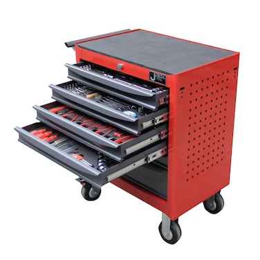 Jetech 230-Piece Tool Set in 6-Drawer Trolley, Mechanic Tool Set, Heavy Duty Workshop Tool Chest with Complete Mechanic Hand Tools, Lockable Cabinet, Garage Storage Cart with Wheels - RC-230S