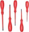 Jetech 5-Piece Insulated Screwdriver Set, Electrician Tools, Slotted and Phillips Screwdrivers, VDE Tested and Certified for Electrician Safety - IS-5PCSET