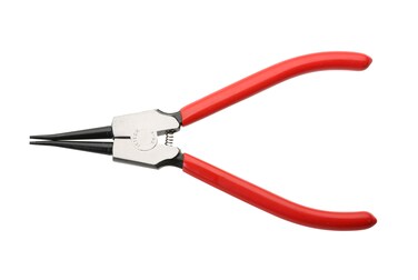 Jetech 5-Inch Snap Ring Pliers, External Circlip Pliers with Straight Jaw, Premium Chrome Vanadium Steel, Coil Spring, Red - SR-5B