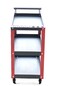 Jetech 3-Tier Rolling Tool Cart, Thick Steel Plate 1.5mm, Metal Mechanic Tool Cart on Wheels, Heavy Duty Rolling Carts with Wheels, Utility Service Carts for Mechanics Garage Warehouse Workshop Repair Shop - RC-3A