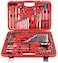 Jetech 142-Piece Socket Set, Professional Mechanical Tool Kit, 3-Drive Metric Socket Set (1/4", 3/8", 1/2"), Standard &amp; 12-Point Sockets, S2 Steel Bits, Go-Through Screwdrivers, Hinge Handle and Others in Heavy-Duty Case &ndash; SK-142SP