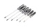 Jetech 6-Piece Security Temper Torx Screwdriver Set, TT10, TT15, TT20, TT25, TT27 and TT30 Cr-V Steel Screwdriver for Repairing and DIY, With Ergonomic Insulated Handle - EC-TT6S