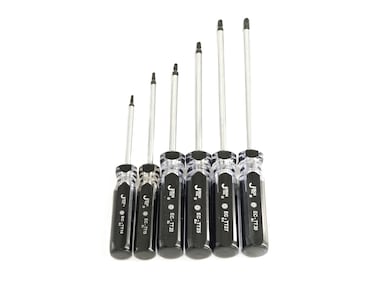 Jetech 6-Piece Security Temper Torx Screwdriver Set, TT10, TT15, TT20, TT25, TT27 and TT30 Cr-V Steel Screwdriver for Repairing and DIY, With Ergonomic Insulated Handle - EC-TT6S