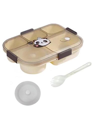 Tycom Lunch Box for Kid Bento Box Children School Children's Lunch Box with Compartments Leak-proof Lunch Box for Girls and Boys Snack Box Panda-Black.