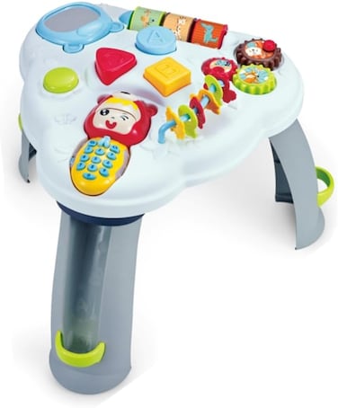 Youleen 3-in-1 Multifunction Early Learning Activity Table &ndash; Musical Center with Lights &amp; Sounds &ndash; Adjustable Height Baby Desk for Sit-to-Stand Play &ndash; Safety Certified for Toddlers 6 Months+