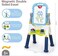Youleen Adjustable Magnetic Double-Sided Easel (3 Years+) 2-in-1 Multifunctional Drawing Board &ndash; 360&deg; Rotating Kids Art Board with Handle &amp; Storage Tray