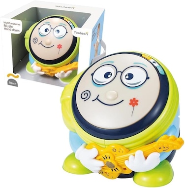Youleen Cute Musical Hand Drum for Toddlers &ndash; Interactive Early Education Toy with Lights, Music, and Sound Effects &ndash; Safety Certified, Durable ABS Plastic &ndash; Ideal Gift for Babies 18 Months+