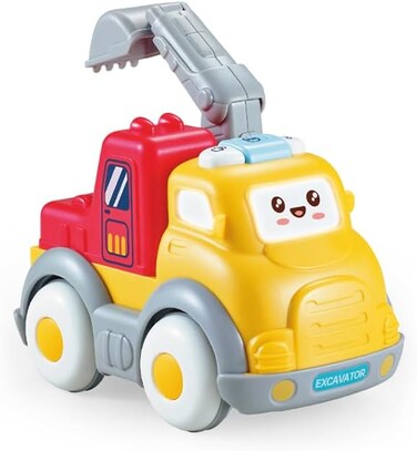 Youleen Simulation Excavator Toy - Construction Vehicle Set for Kids, Die-Cast Metal &amp; ABS Plastic Digger, Interactive Sandbox Toy for Boys &amp; Girls (Ages 3+)