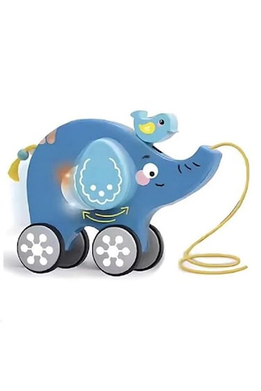 Youleen Baby Elephant Pull Along Toy &ndash; Safety Certified, Durable Non-Toxic Plastic, Educational Walking Toy for Toddlers &amp; Infants (18+ Months)