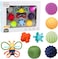 Youleen Sensory Toy Kit for Babies &amp; Toddlers &ndash; BPA-Free Silicone Teethers, Rattles &amp; Grasping Balls &ndash; Early Development Educational Toys for Newborns to 19 Months+