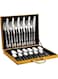 24-Piece Stainless Steel Luxury Cutlery Set Spoons, Forks, and Knives, Silver