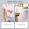 Hanging Trash Can with Lid, Kitchen Cabinet Door Under Sink Plastic Garbage Can Wall Mounted Slide Open, White 12L