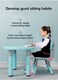 Children Furniture Peanut Shape Desk Set Kindergarten Learning Study Plastic Table and Chair Set for Kids