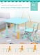 Children Square Desk Love To Learn Durable Multi-Functional Comfortable Learning Tables And Chairs
