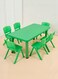 7 Pieces Furniture Plastic Rectangle Table With Chair For Children Reading