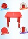 5 Pieces Kindergarten Furniture Red Color Table With Chair Set