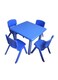 5 Pieces Plastic Furniture Blue Square Table And Chair Set For School Children