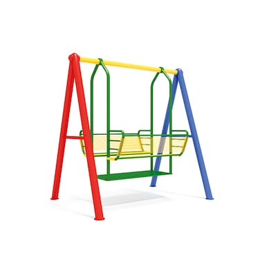 Multi-Function Double Kids Swing Chair Set Outdoor Playground Equipment Garden