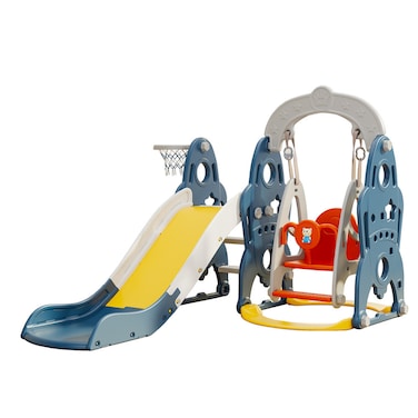 Children Indoor Playground Kids Colorful Rocket Theme Plastic Swing Slide Baby Multifunctional Toys
