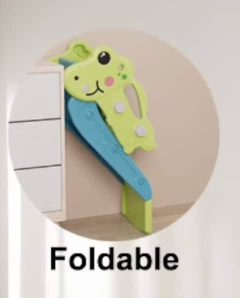 Plastic Baby And Kids Sliding Toy Dinosaur Foldable Slide For Indoor