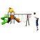 Kids Outdoor Swing Slide Playset Plastic Commercial Basketball Hoop Playground Equipment Backyard
