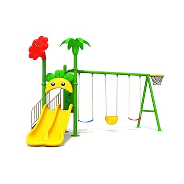 Outdoor Playground Equipment Plastic Slide Kids Amusement Park Swing Garden