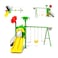 Colorful Metal Children Swing And Slide Multifunction Preschoolers Play Set Outdoor For Kids