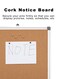 Wall Mounted Aluminum Alloy Frame Vision Cork Boards 60 x 90cm Bulletin Memo Writing Notice Letters Combination Board
