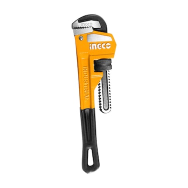 INGCO Heavy-Duty Adjustable Steel Pipe Wrench HPW0810 for Plumbing, HVAC, and Industrial Applications