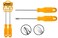 INGCO 2 PCS Screwdriver Set HKSD0258 Professional Precision Screwdrivers for Electronics, Mechanical, and DIY Applications