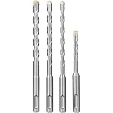 INGCO 4 PCS SDS Plus Hammer Drill Bits Set AKDB2055 &ndash; High-Performance Concrete and Masonry Drill Bits for Rotary Hammers