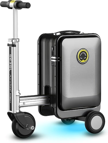 Airwheel SE3SL Electric Scooter Suitcase - Black - 20L Innovative Travel Luggage, Motorized Electric Luggage Scooter for Effortless Travel with Removable Battery   Official Dealer in UAE