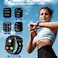 Smartbarry SM402 Smart Watch for Women Men, 1.85'' HD Touch Screen Fitness Tracker with Bluetooth Answer/Make Call, IP68 Waterproof with Heart Rate Sleep Monitor 100 Sports Modes for Android iOS (Black)