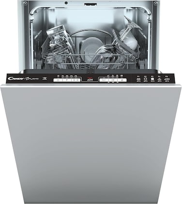 CANDY Built In Brava Dishwasher, Full-integrated, 9 place Settings CDIH 1L949-80 Inox Made in Italy