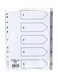 Grey 1-5 PVC Index Divider &ndash; Durable, Reusable Document Organizer Tabs