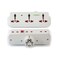 Terminator 6 Way Universal T Socket With Three 3 Pin And Three 2 Pin Sockets with One Switch Schuko Plug 16A