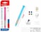 Motarro  0.7mm Tip 4-Color Retractable Ballpoint Pen Multicolor(MC053-2)